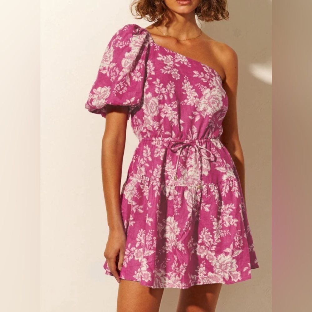 Kivari Calypso Maeve One-Shoulder Mini Dress Romper Size 6